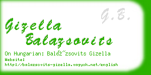 gizella balazsovits business card